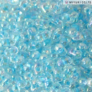 Miyuki Berry Beads 2,5x4,5mm BB0269 Crystal Sky Blue inside colorlined rainbow ca 9gr